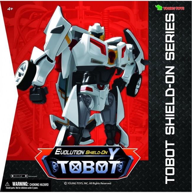 Трансформер Tobot Evolution Y Shield-On, со звуковыми эффектами, с наклейками и ключом-токеном  