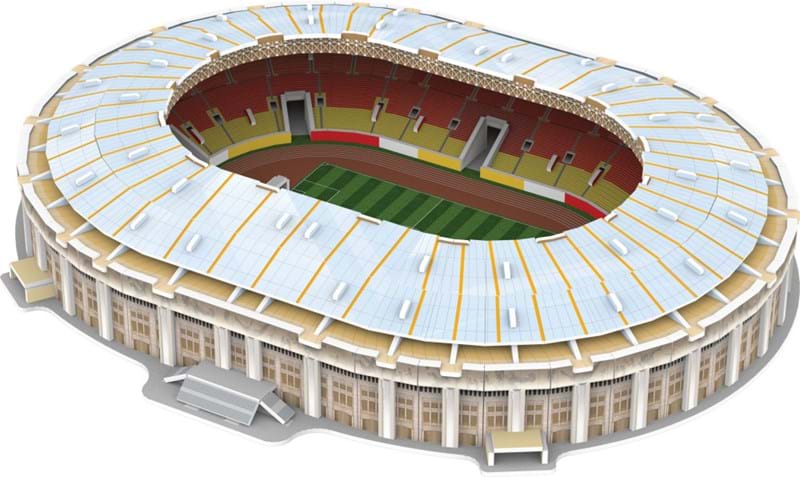 Сборный 3D пазл из пенокартона – стадион Москва Лужники  