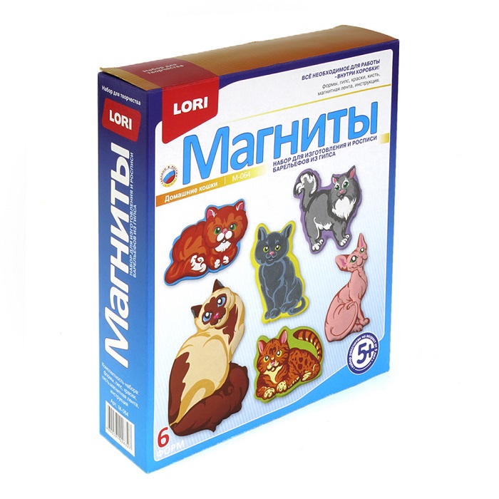 

Фигурки на магнитах из гипса - Домашние кошки