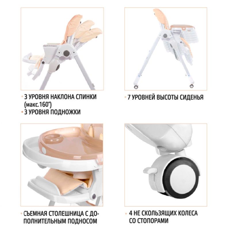 Стульчик для кормления Nuovita Fantasia, Grigio/Серый  