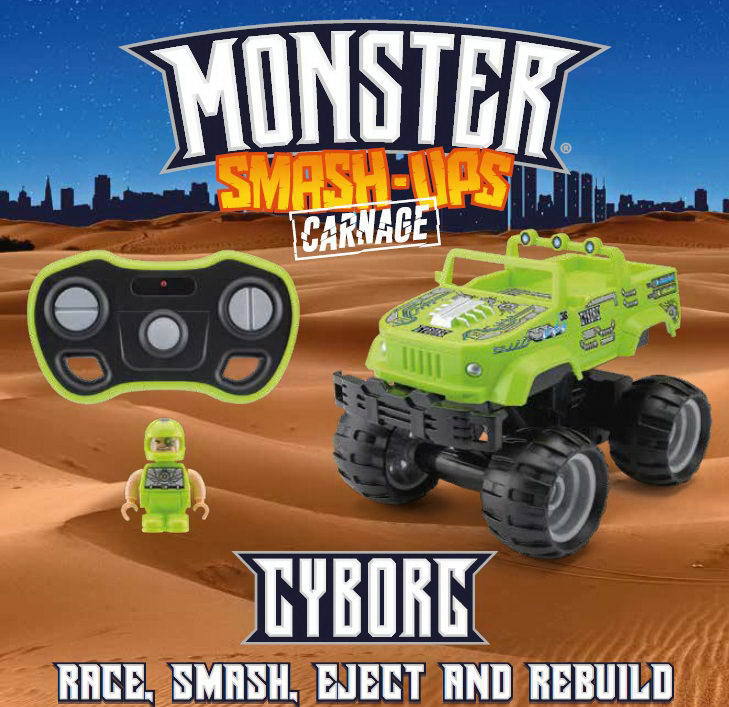 Машинка р/у разбивающийся внедорожник Monster Smash Ups – Cyborg  