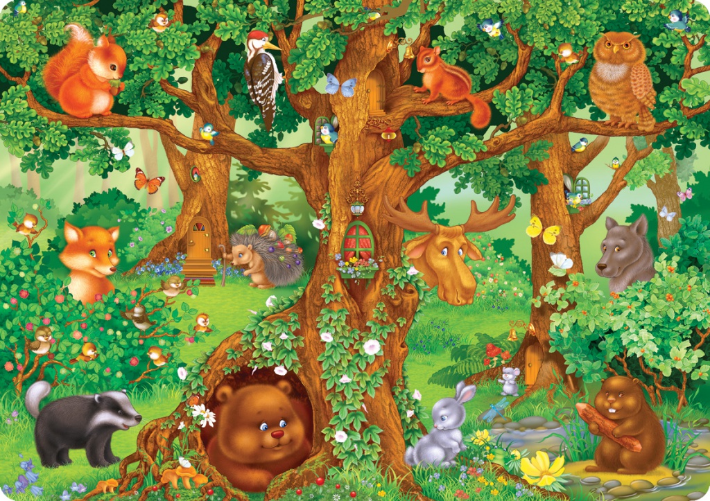 Мозаика для малышей. Волшебный лес.   