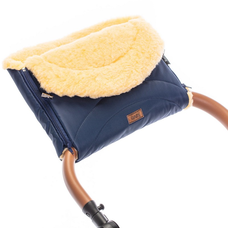 Муфта меховая для коляски Nuovita Tundra Pesco Blu scuro/Темно-синий  