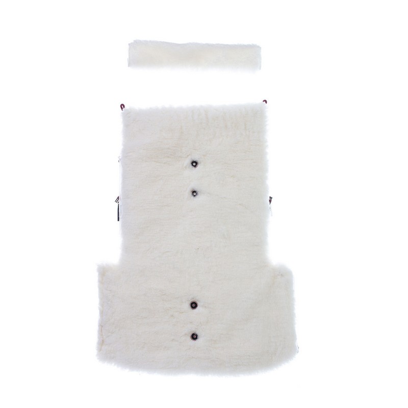 Муфта меховая для коляски Nuovita Islanda Bianco Blu/Голубой  