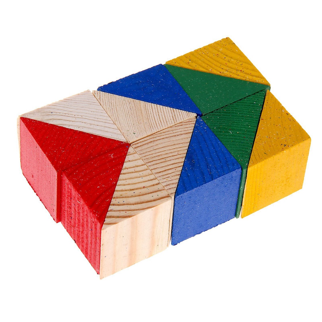 Набор деревянный развивающий - 12 треугольников  