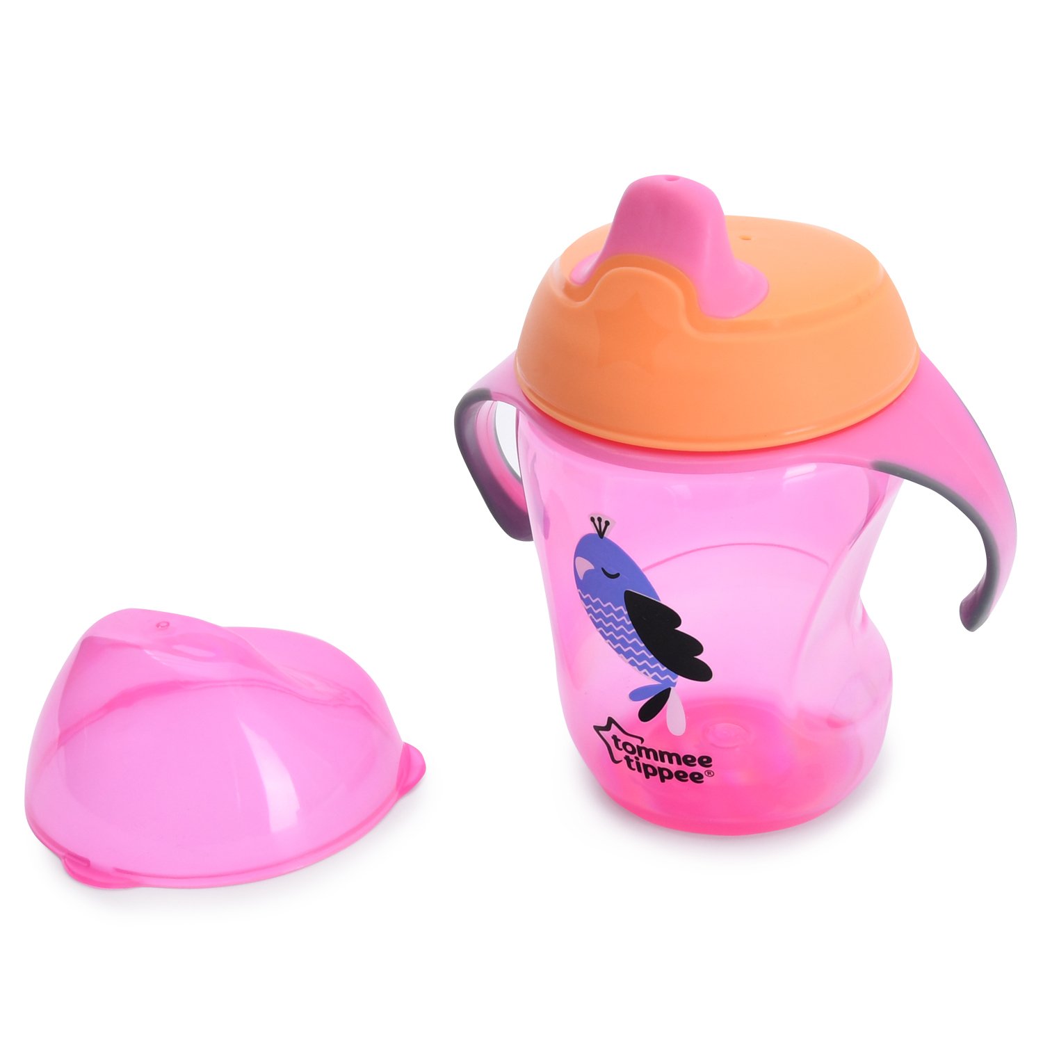 Поильник-непроливайка с крышкой с ручками Explora Easy Drink, розовый, 230 мл  