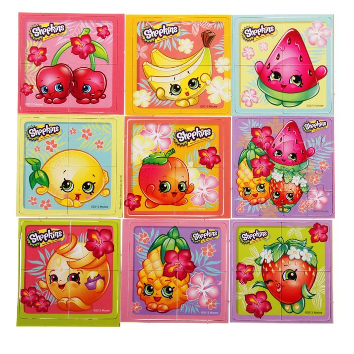 Игра настольная Shopkins - Карусель-лото – Тропики, пазл 16 элементов  