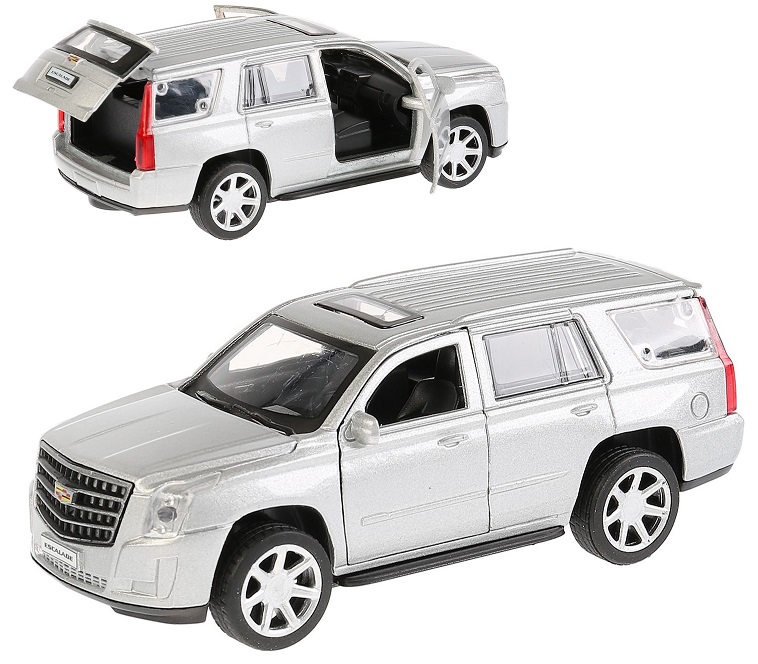 

Машина металлическая Cadillac Escalade, серебристая, 12 см, открываются двери, инерционная