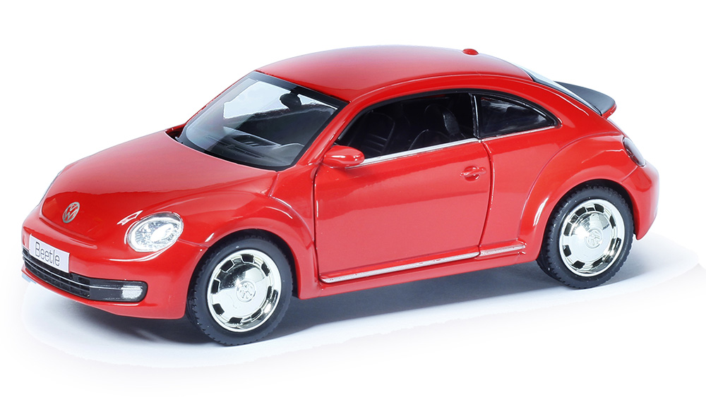 

Металлическая инерционная машина RMZ City - Volkswagen New Beetle 2012, 1:32, красный матовый