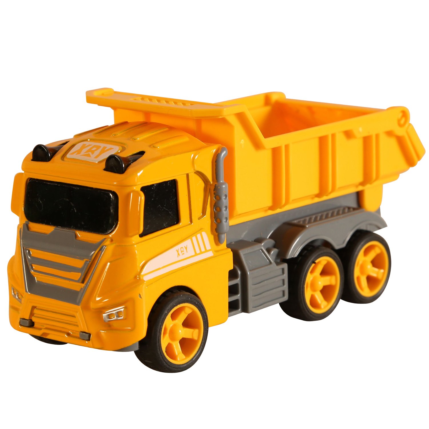 

Мини-спецтехника Die-Cast - Самосвал, фрикционный, желтый