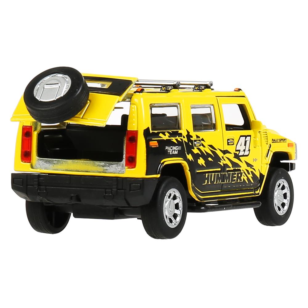 Машина Hummer H2 – Спорт, 12 см, свет-звук, инерционный механизм, цвет желтый  