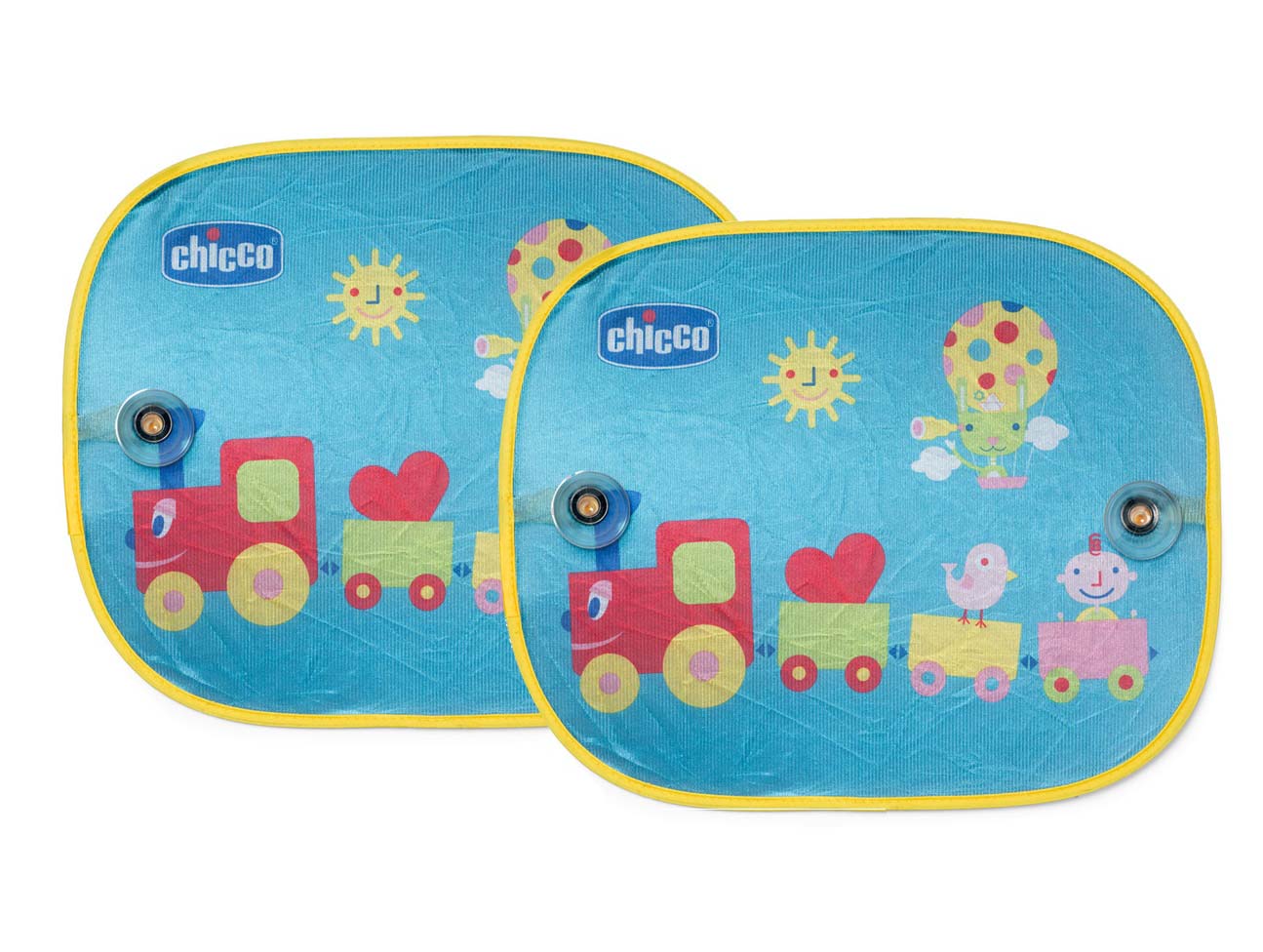 

Защитные шторки для автомобиля на присосках - Chicco Safe. Паровозик