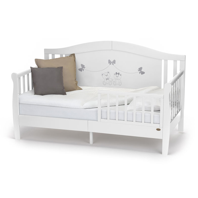 Детская кровать-диван Nuovita Stanzione Verona Div Fiocco, Bianco/Белый  