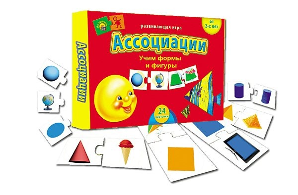 Игра настольная - Ассоциации. Учим формы и фигуры  
