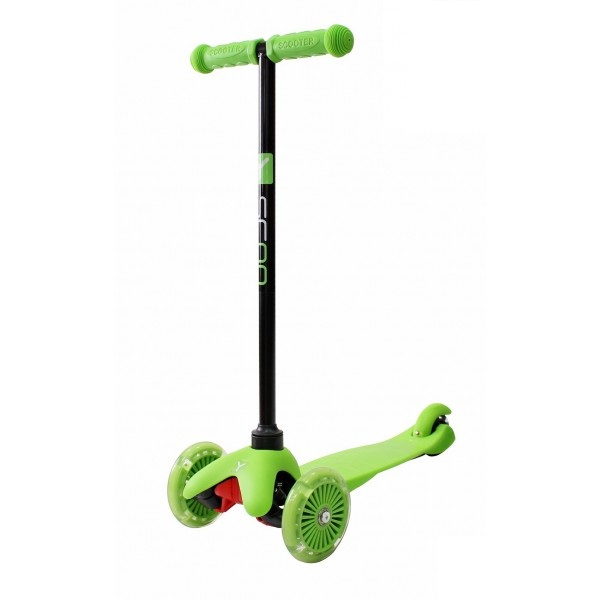 

Трехколесный самокат со светящимися колесами RT MINI SHINE A5 green, 4525RT