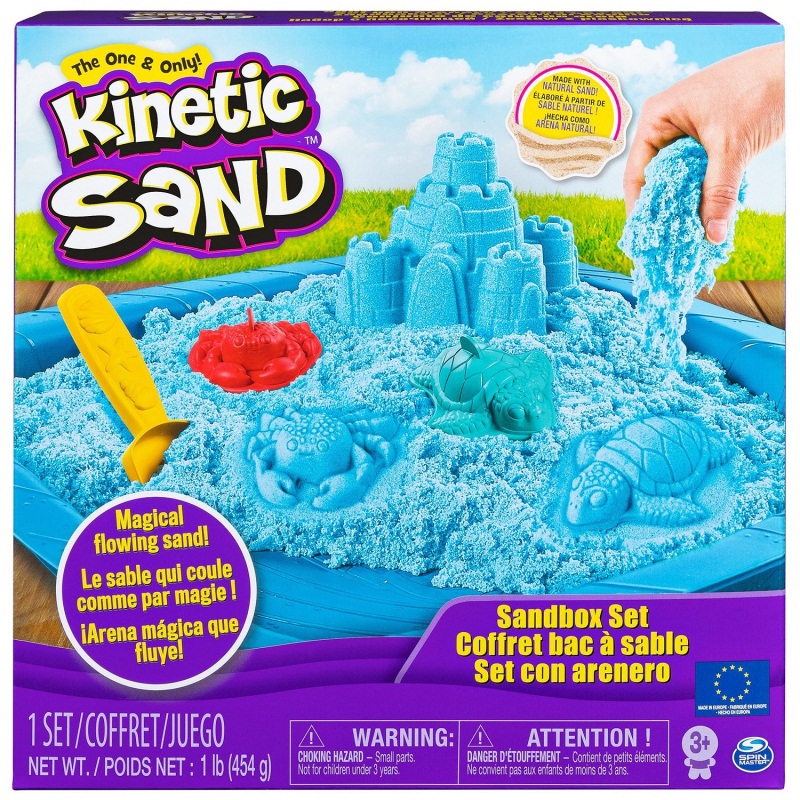 

Кинетический песок Kinetic Sand - Набор для лепки с коробкой и инструментами