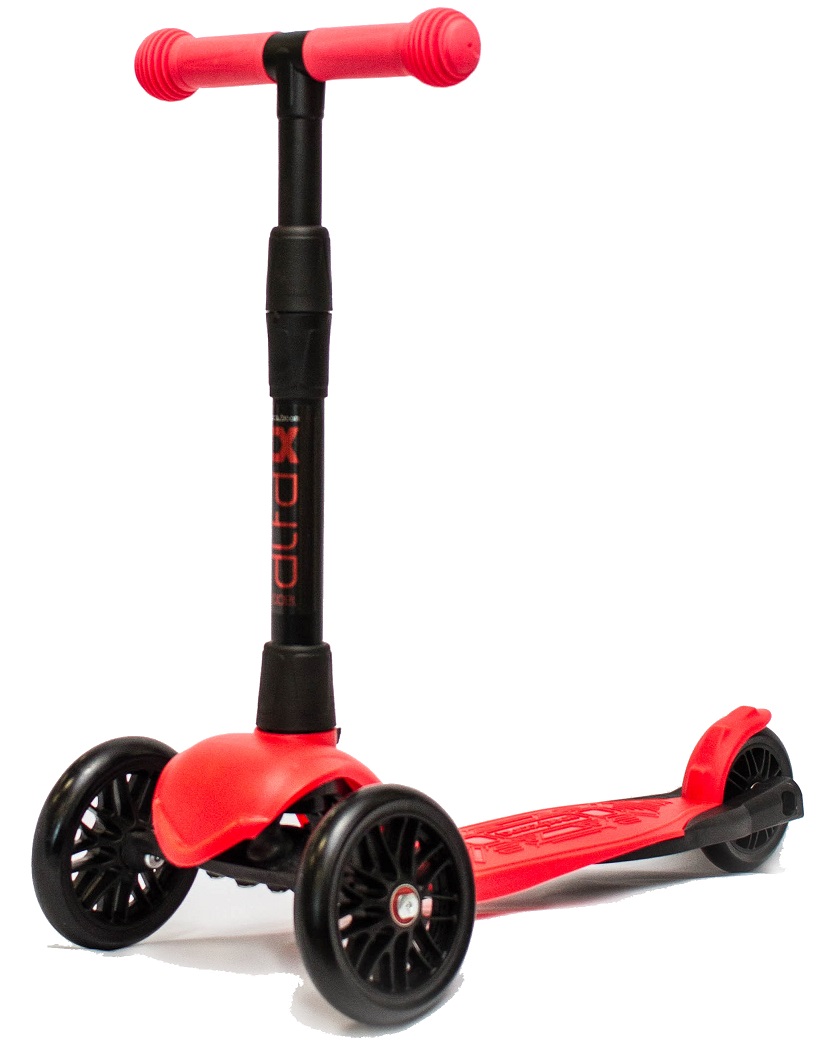 

Самокат Альфа Alfa Model Buggy Boom со светящимися колесами, цвет коралловый красный