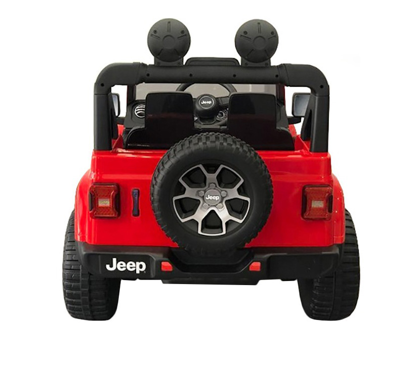Электромобиль Джип Jeep Rubicon, красный, свет и звук  