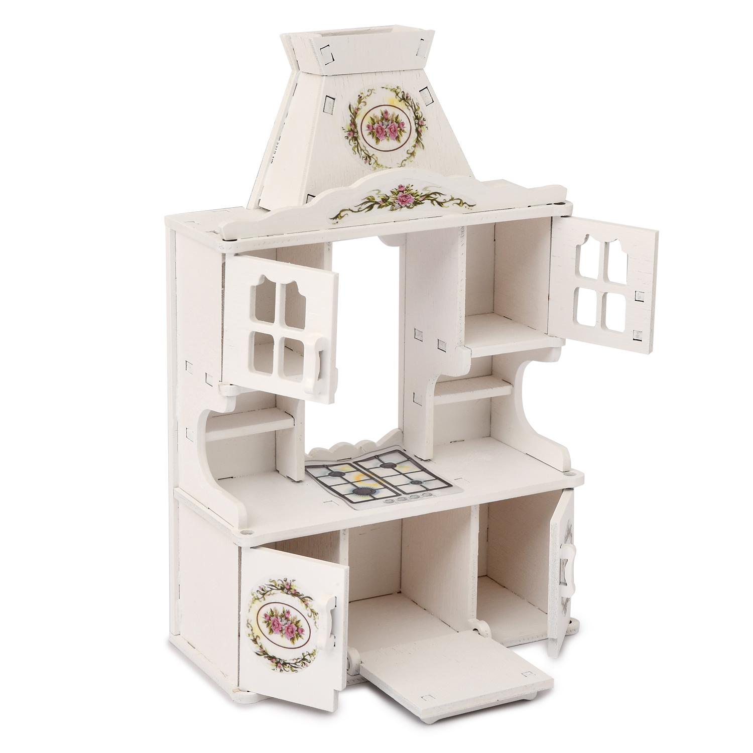 Набор мебели для кукольного дома – Кухня: система шкафов с плитой и духовкой, коллекция Прованс  