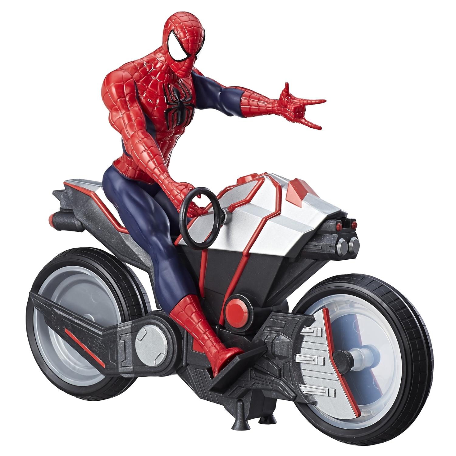 Фигурка Spider-man. Титаны - Человек-Паук и мотоцикл  