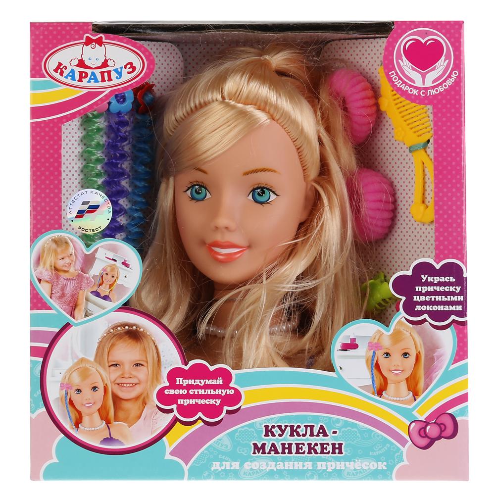 Кукла-манекен для создания причесок с аксессуарами для волос  