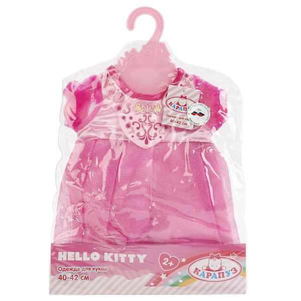 Комплект одежды для куклы Карапуз – Платье, 40-42 см, розовое  