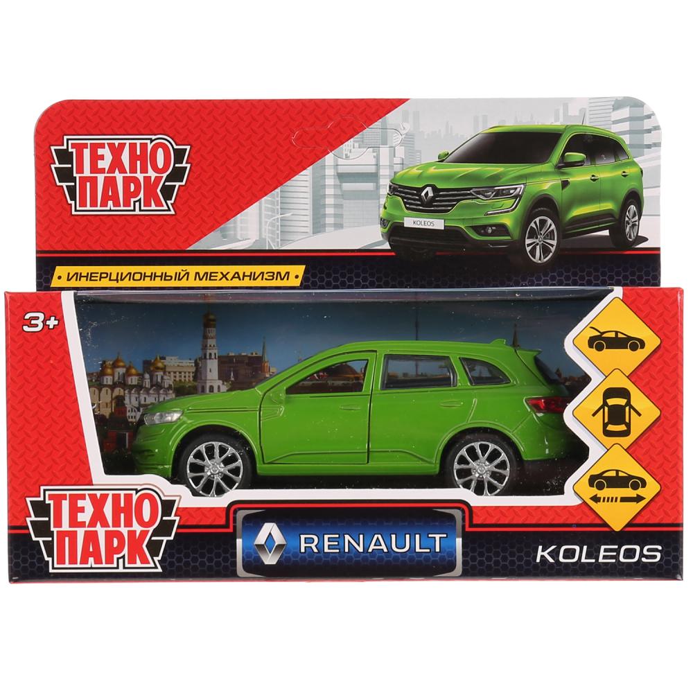 Машина металлическая Renault Koleos, зеленая, 12 см, открываются двери, инерционная  
