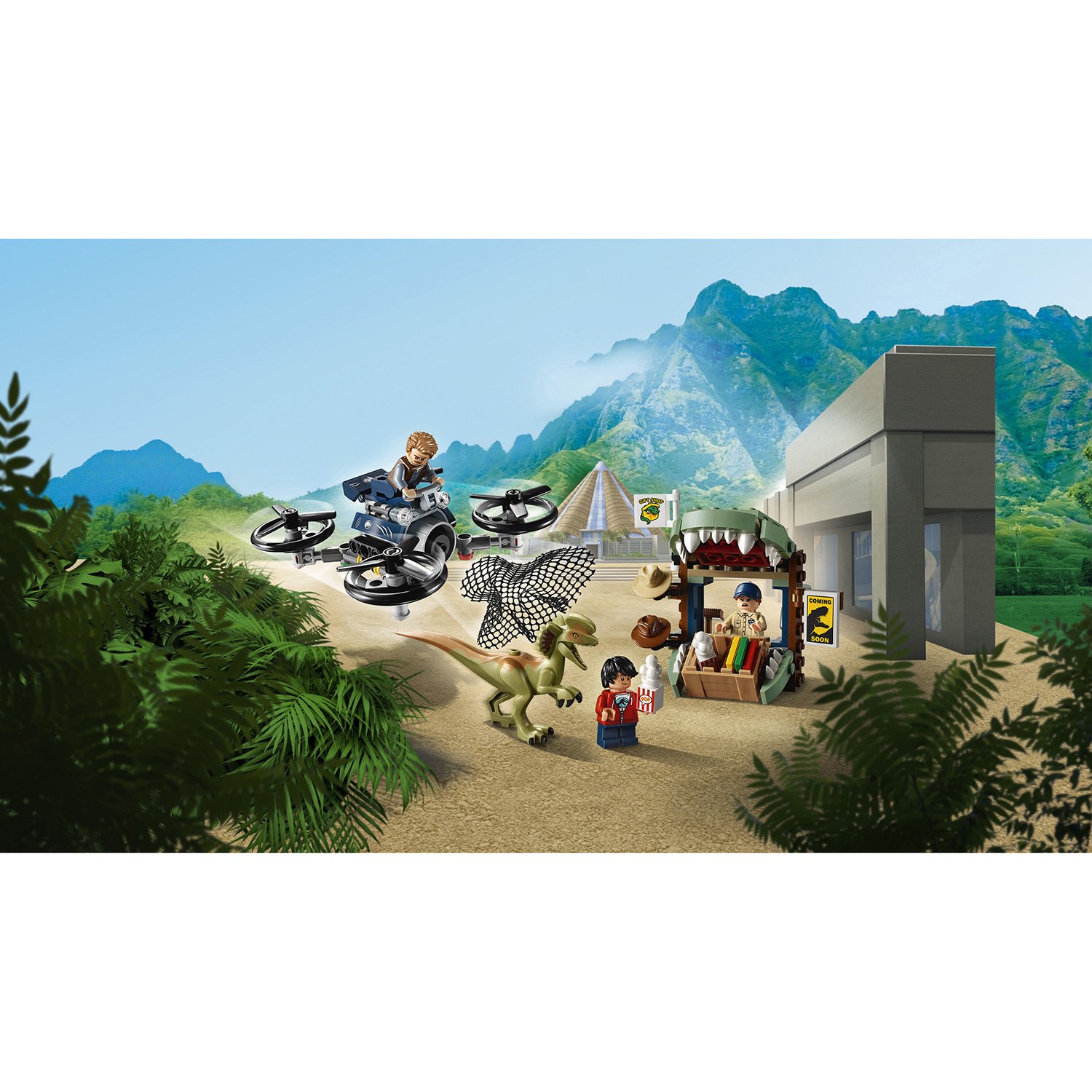 Конструктор Lego Jurassic World - Побег дилофозавра  