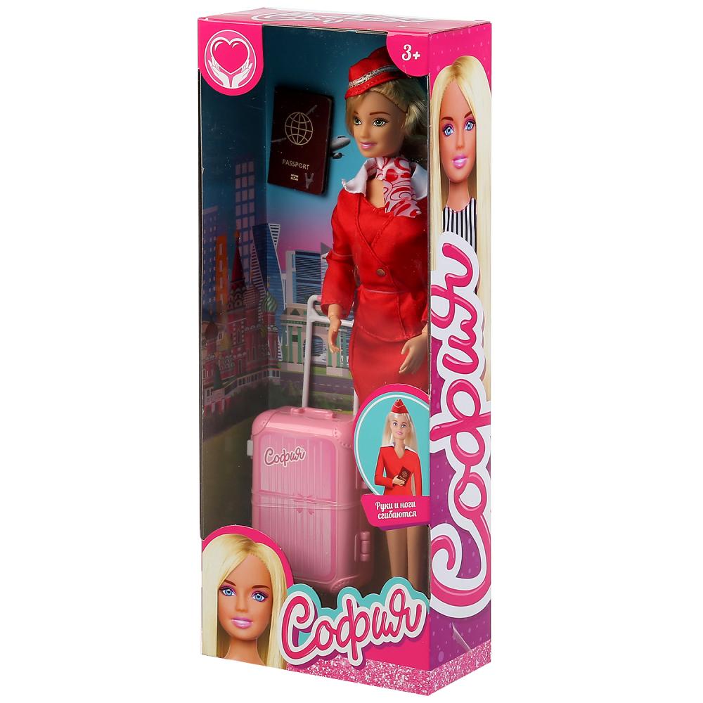Кукла София Стюардесса, с чемоданом и аксессуарами, 29 см  