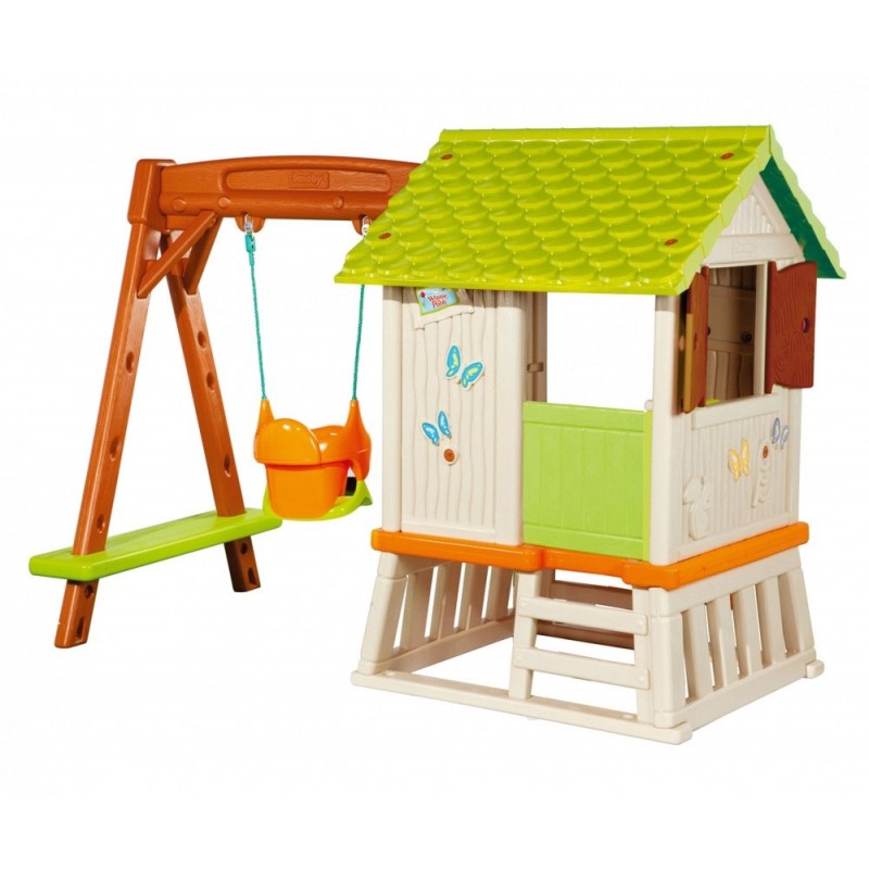 Лесной домик на опорах с качелями 2-в-1 и горкой Smoby 810601 