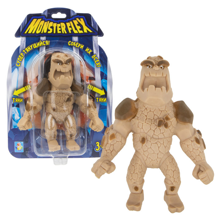 

Тянущаяся фигурка из серии Monster Flex Человек-скала, блистер, 15 см