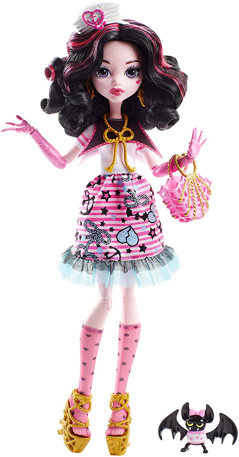 Кукла Monster High Кораблекрушение – Дракулаура с питомцем, 28 см  