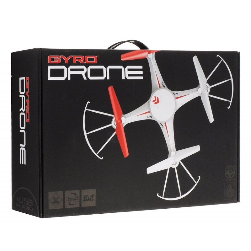 Квадрокоптер Gyro-Drone 2,4GHz 4 канала 30 х 30 см., headless режим, функция автоматического возвращения  
