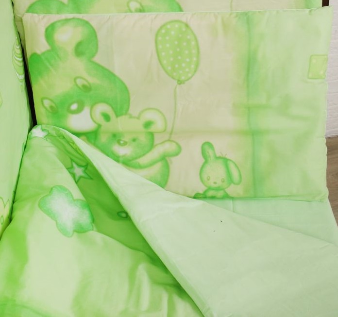 Комплект в кроватку - Топтыжка, 7 предметов, зеленый  
