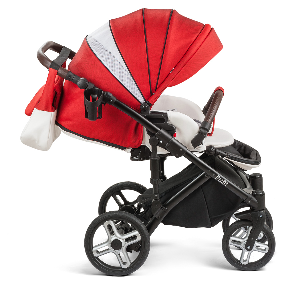 Детская коляска Nuovita Carro Sport 2 в 1, цвет rosso nero/красно-черный  