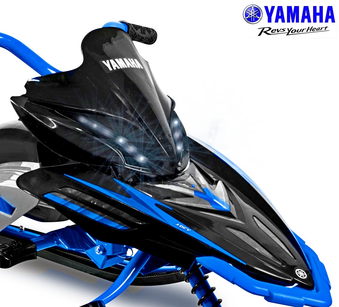 Снегокат Yamaha - Apex Snow Bike With Led со светящимися фарами, синий  