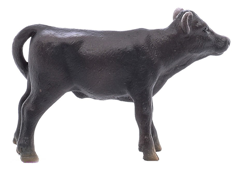 Игровая фигурка – Черный теленок породы Абердин-Ангус  