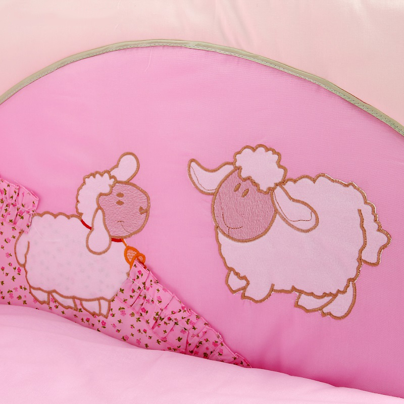 Комплект - Веселые овечки, розовый  