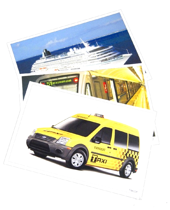 Набор карточек с описаниями и материалом для педагога - Расскажите детям о транспорте  