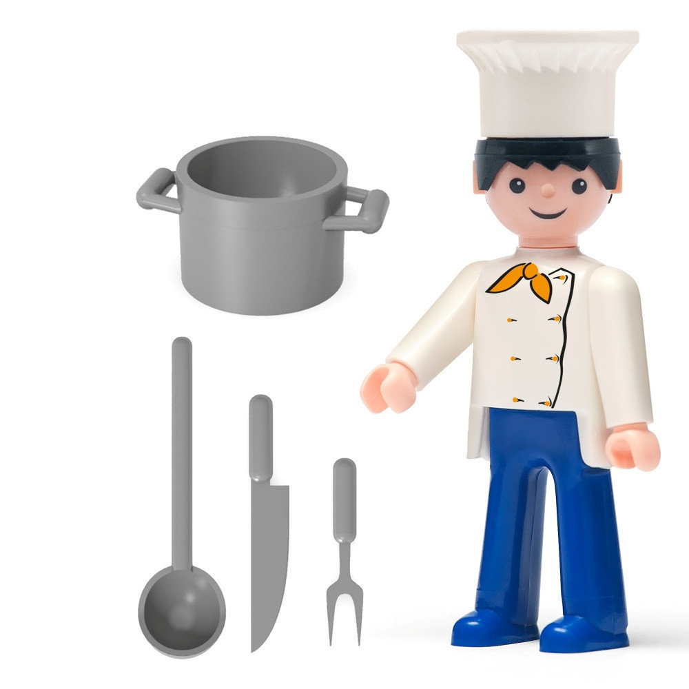 

Фигурка повара 8 см с аксессуарами