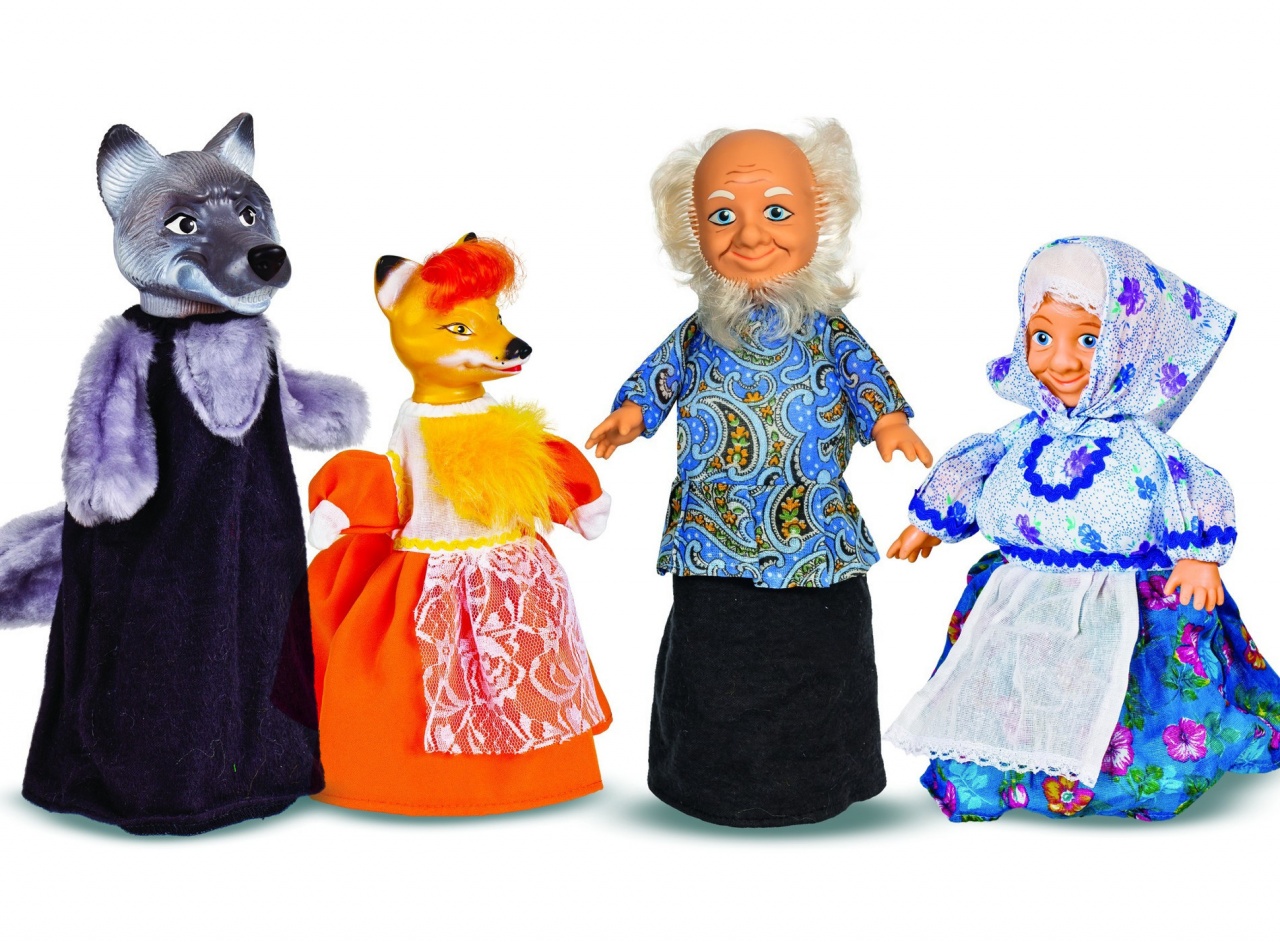 Кукольный театр – 4 персонажа с ширмой. №1  