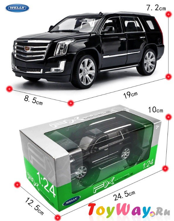 Модель машины – Cadillac Escalade, 1:24  