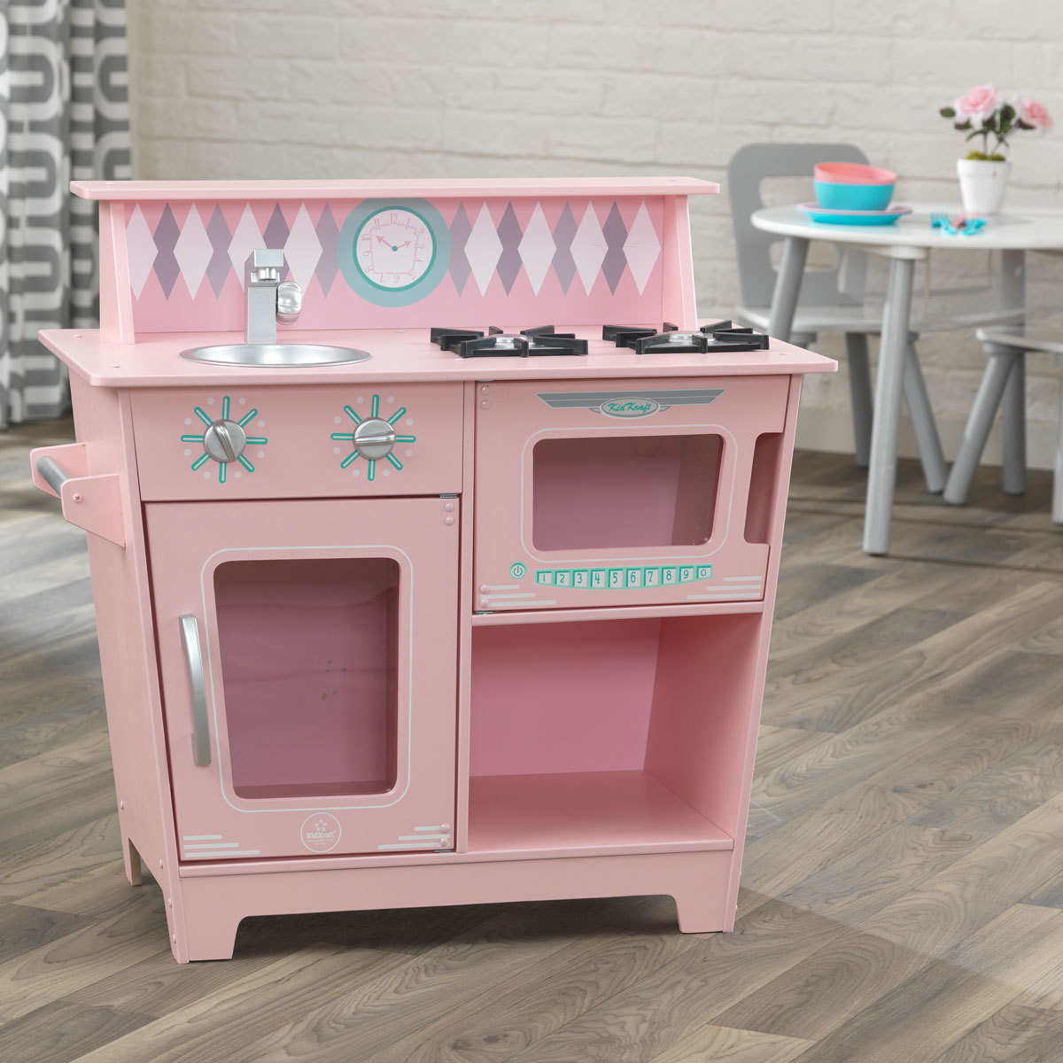 Игрушечная кухня – Классик, цвет розовый  