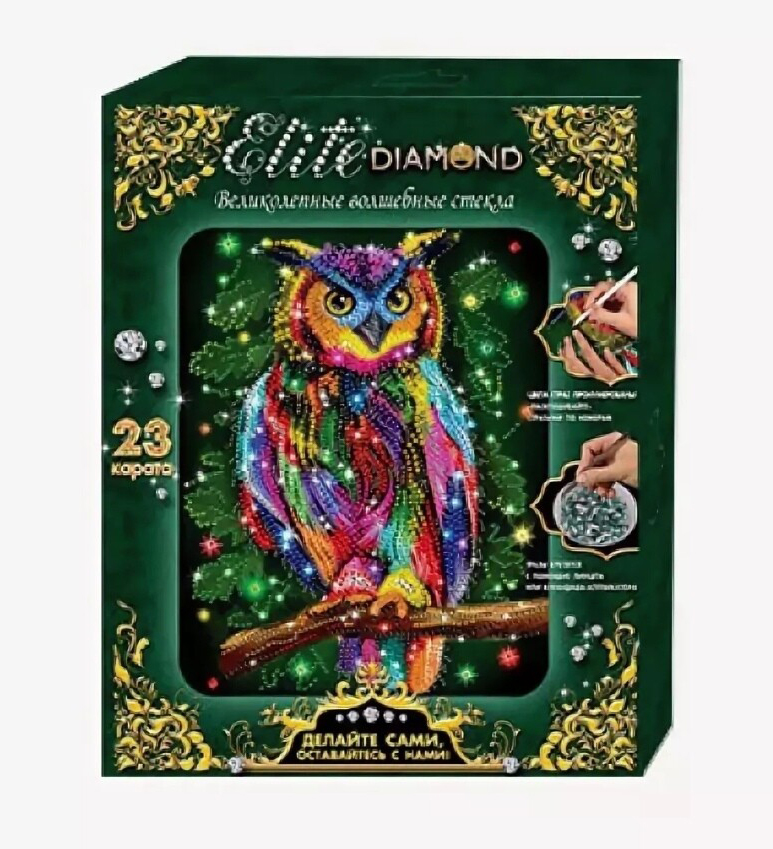 

Набор для творчества из серии Стразы - Elite Diamond. Сова
