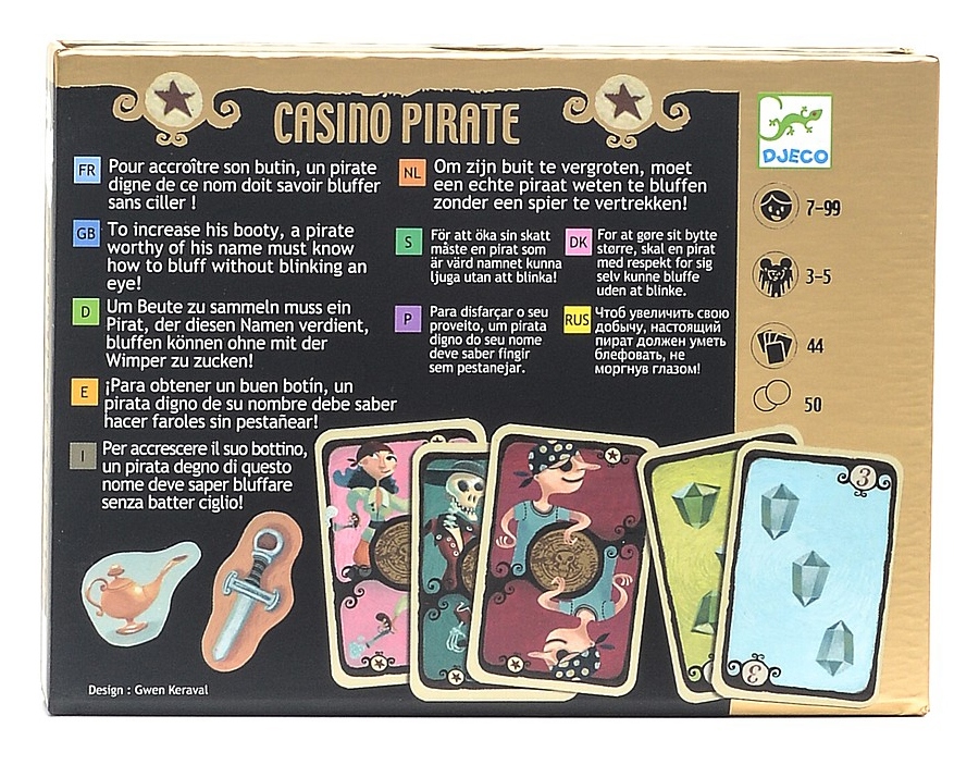 Детская настольная карточная игра - Пиратское казино  