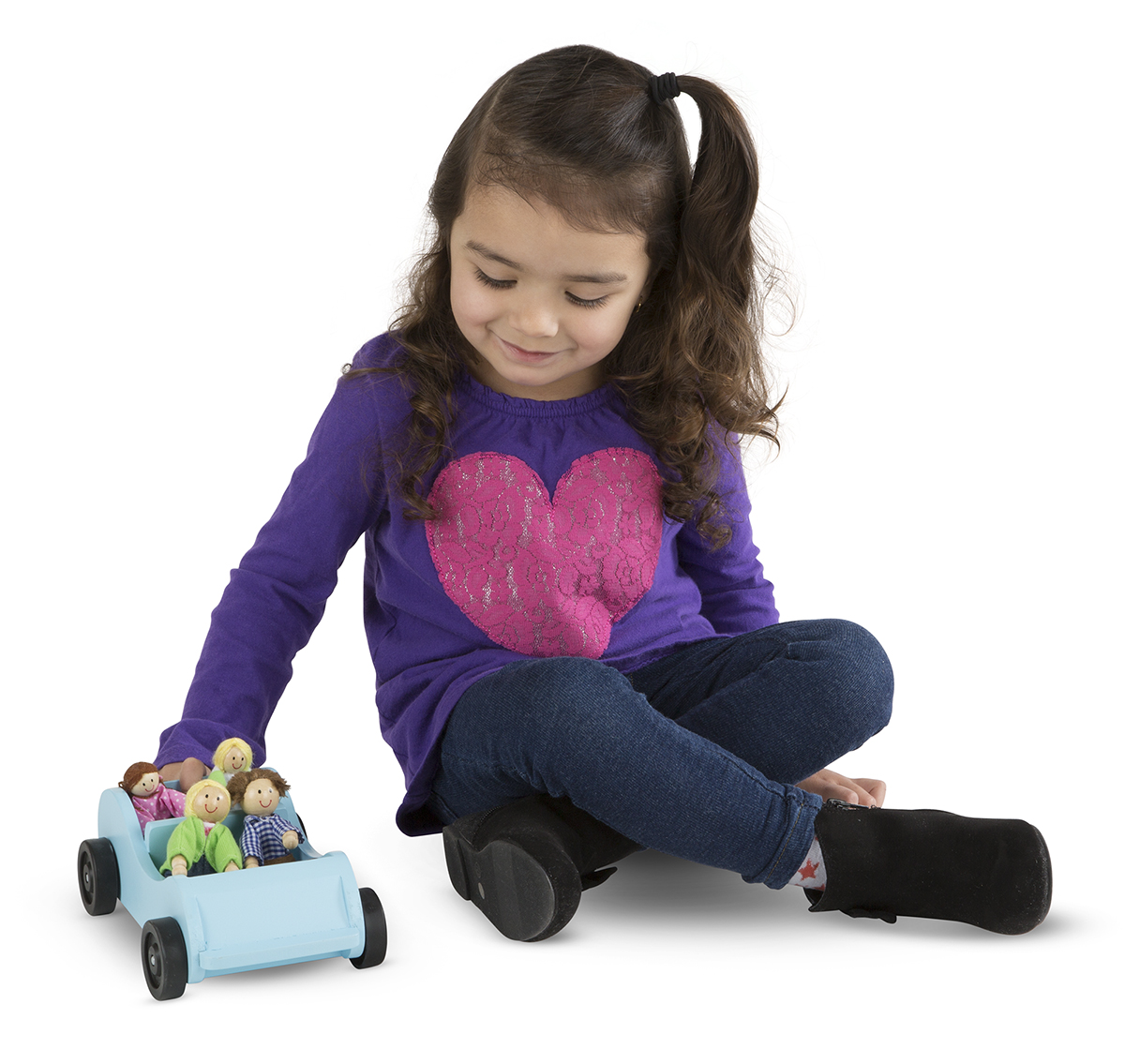 Игровой набор - Машина и кукольная семья  