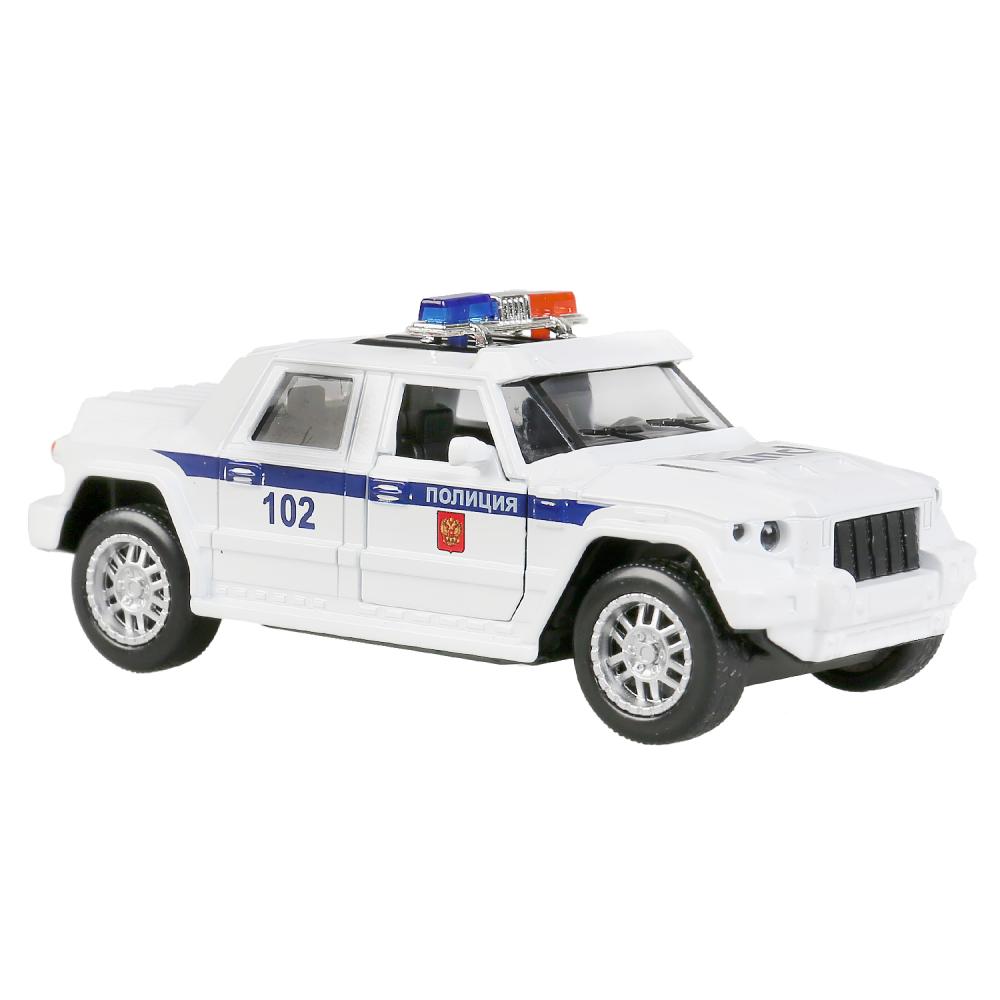 Модель – Бронемашина полиция, инерционная, открываются двери, белый, 12 см  