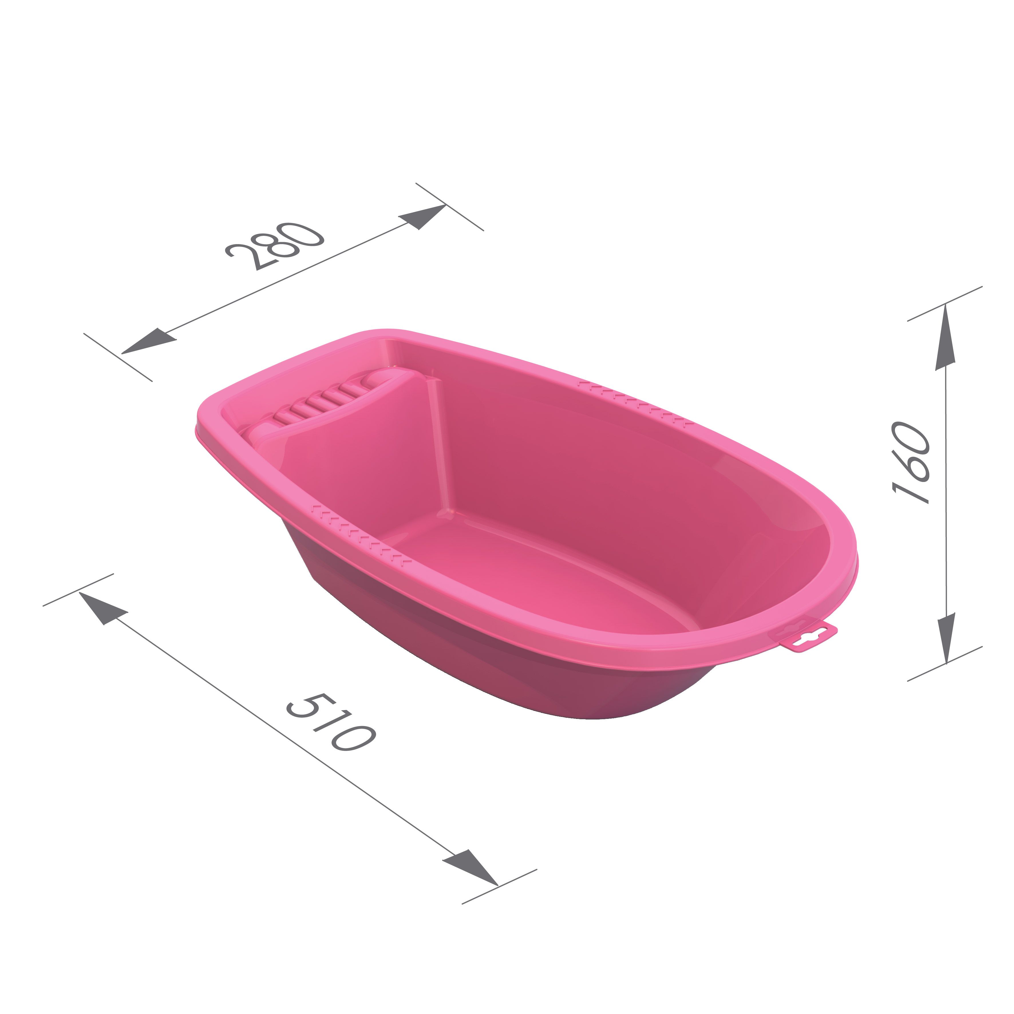 Большая ванна для кукол, розовая, 51 см  