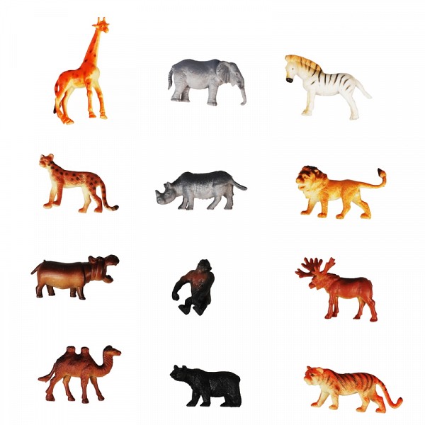 Набор В мире животных – Дикие животные, 12 штук  