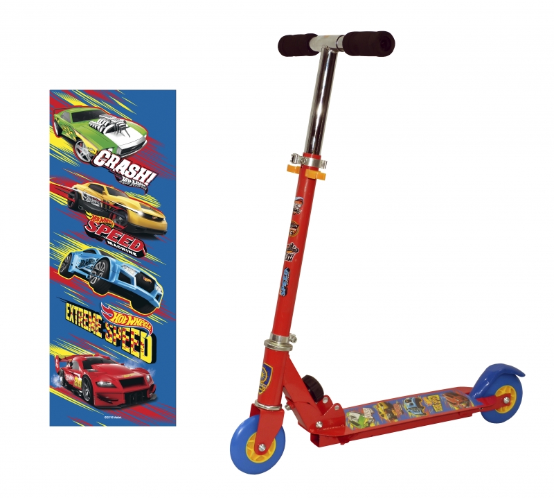 

Самокат двухколесный Navigator Hot Wheels, колеса пвх 100 мм.